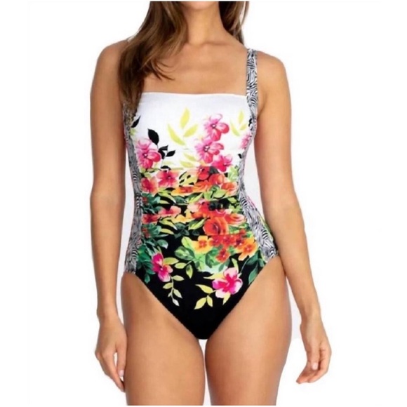 JOHNNY WAS Fay Boho Floral Ruched One Piece Swimsuit NEW Size 2X - Picture 14 of 14